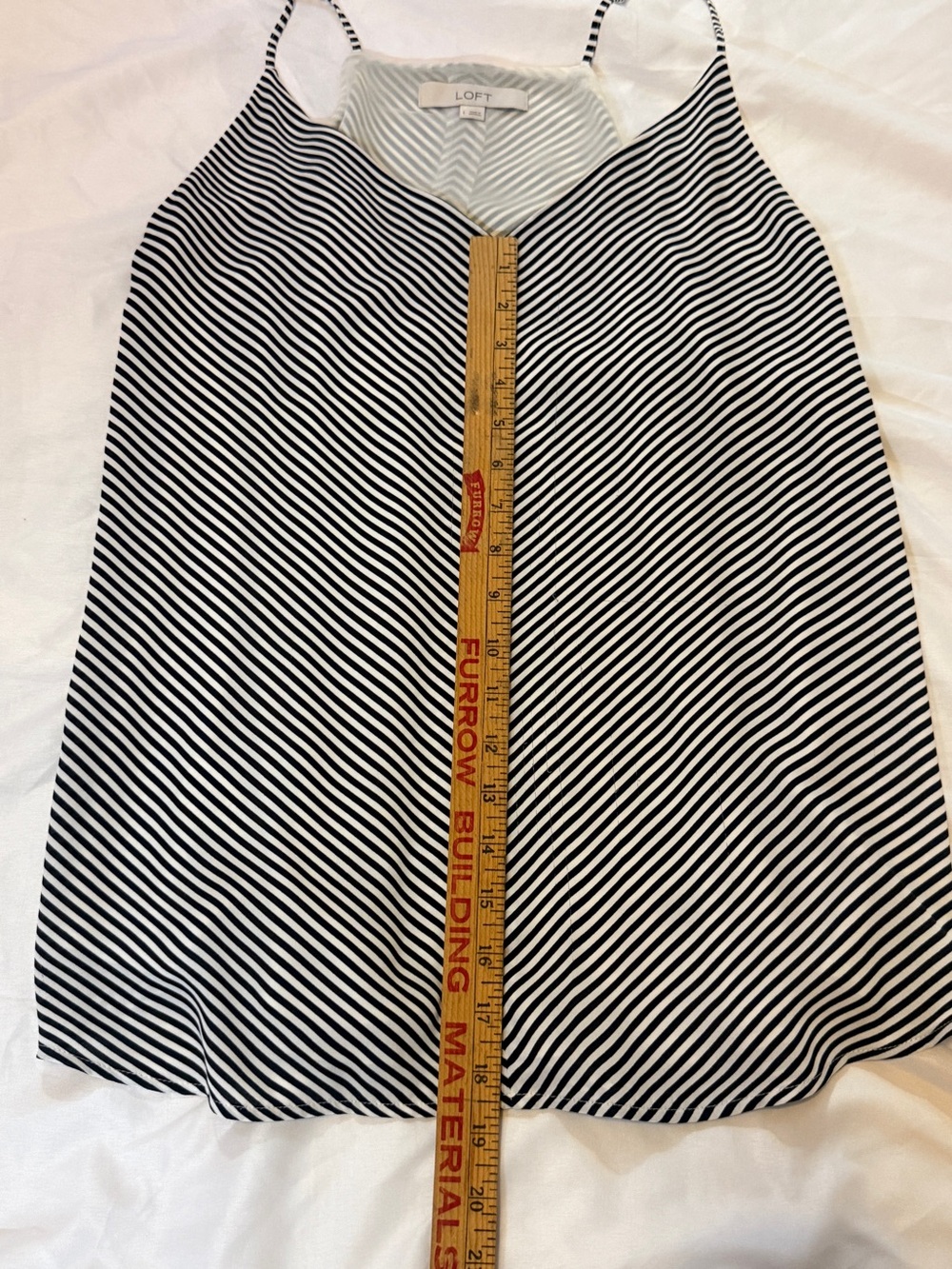 Women’s Black & White Striped V-Neck Cami Top - Picture 5 of 6